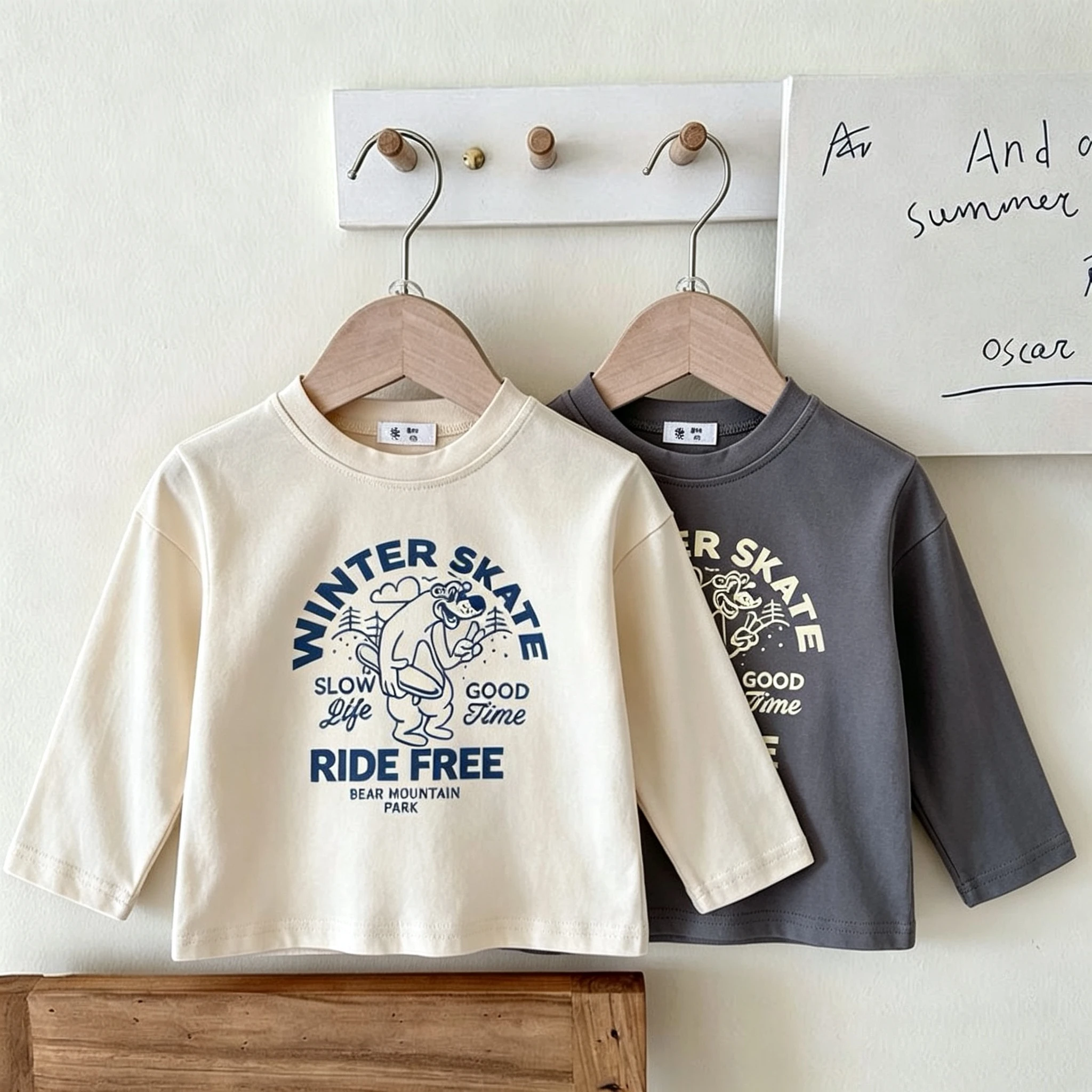 Long-sleeve Tshirt For Boys Clothing Autumn Printed Cartoon Simple Versatile Kids Bottoming Shirts Tops Children's Wear Blouse