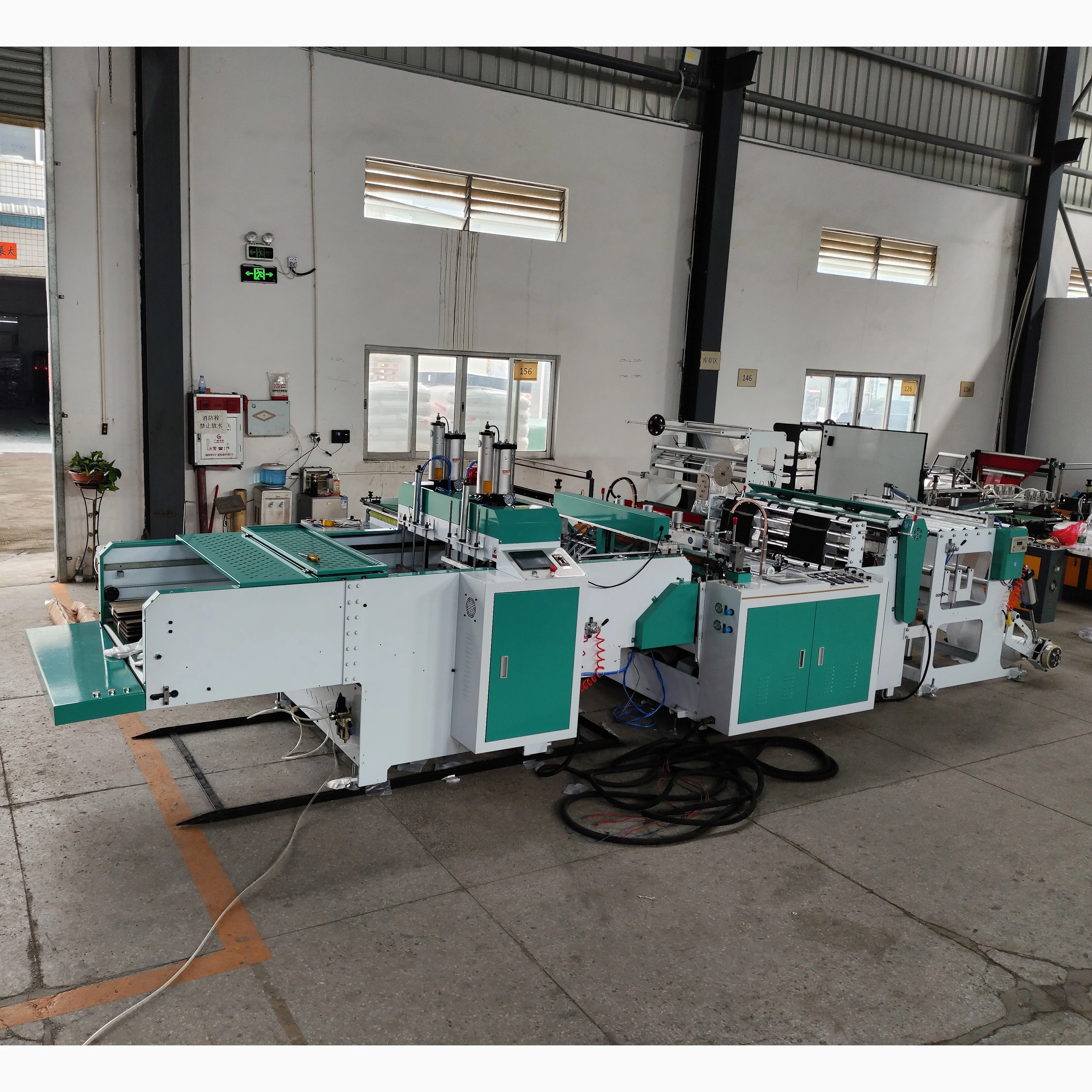 High Speed Double Production Line Vest Bag Making Machine