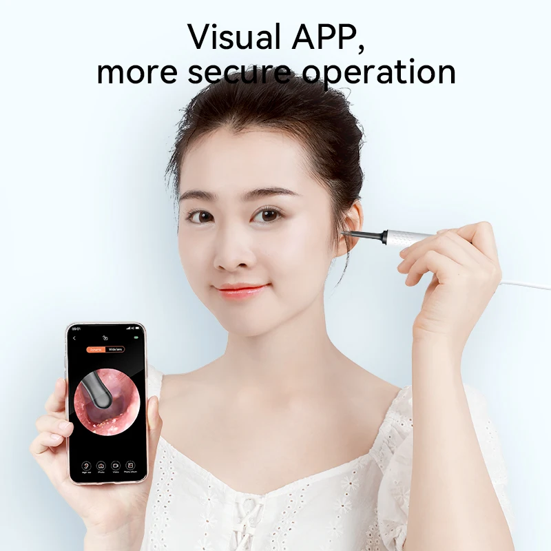 Ear cleaner for video cameras, earoscope for cleaning earwax, USB-powered ear swabs, mini camera, health care tools
