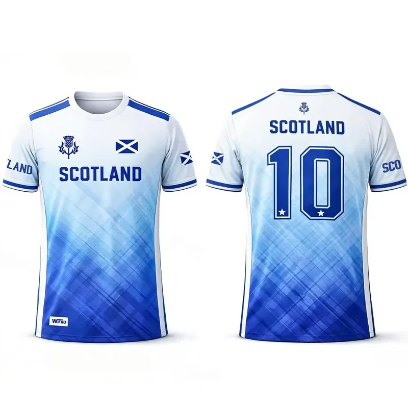 2026 Scotland Flag Print T Shirt Men Summer Breathable Quick Dry Sports Soccer Jersey Everyday Training Apparel Fan Gift