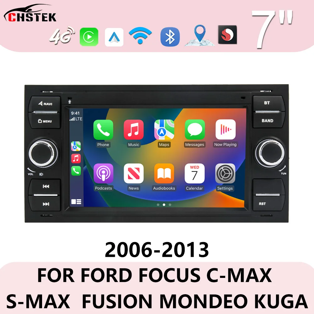 

CHSTEK Car CarplayRadio For Ford focus 2004 2005 2006 2007 2008 Navigation GPS 4G Touchscreen Multimedia Android Bluetooth WiFi