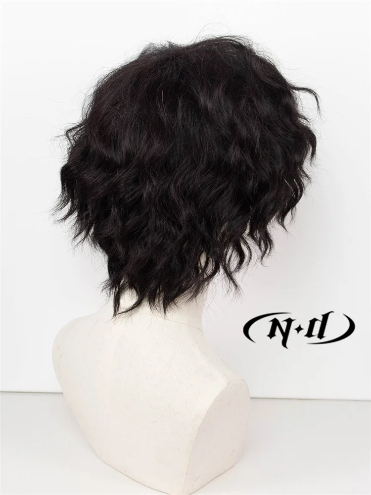 ND Kiyoomi Sakusa Cosplay Wigs Hairpiece Haikyu Anime Cosplay Hair Wigs for Comic Con Coser Costume Party Heat Resistant