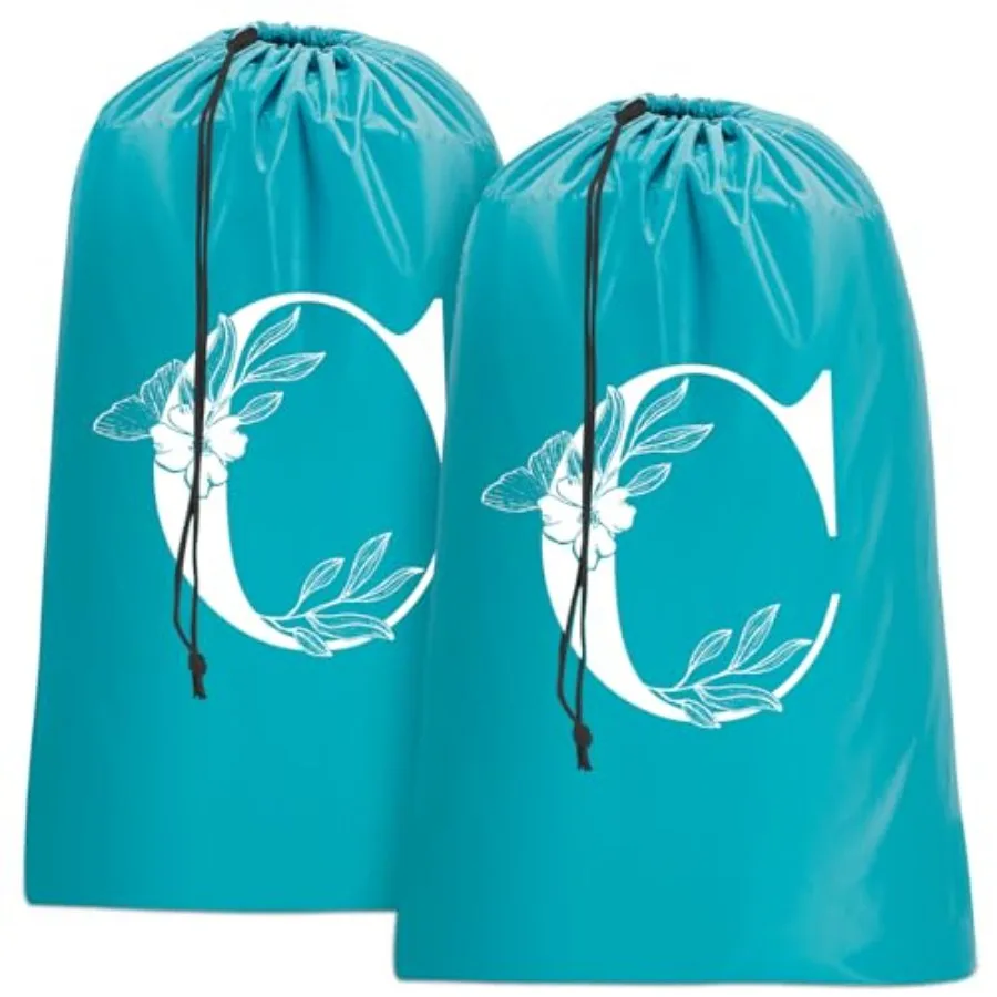 2 Pack Extra Large Travel Laundry Bag, Dirty Clothes Organizer with Drawstring, Heavy Duty Travel Laundry Bags