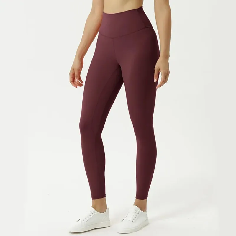 Joga damska dwustronna szczotkowana obcisłe spodnie z brzoskwiniowymi pośladkami wysoka talia podnosząca pośladki i wyszczuplające spodnie do fitnessu