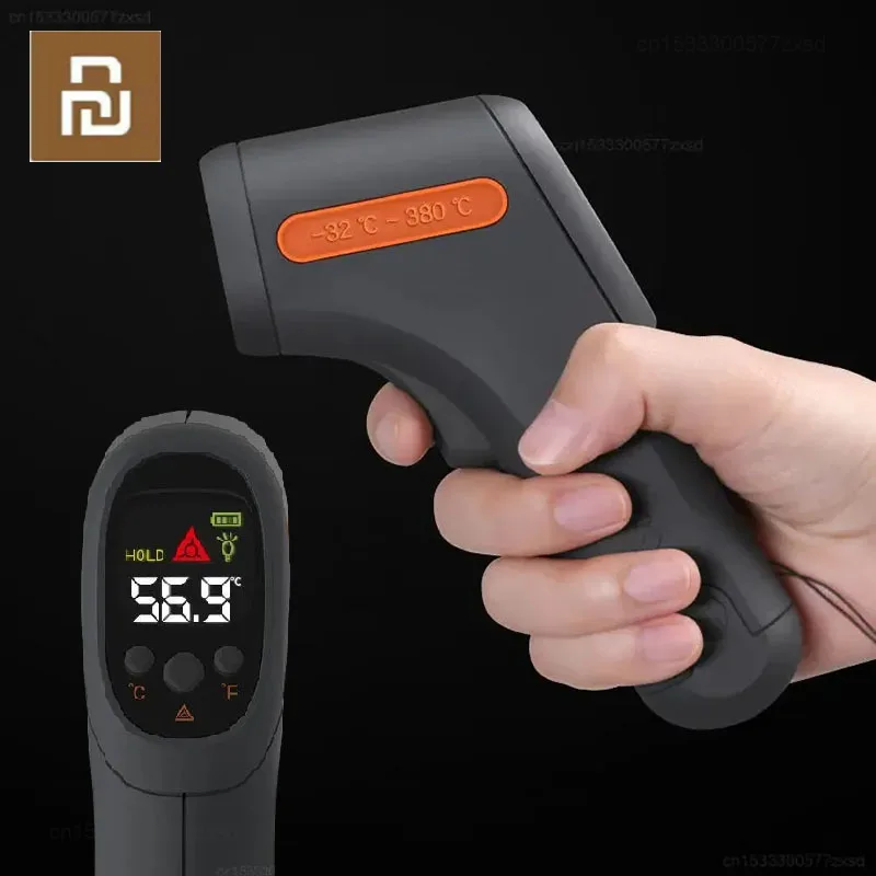  JIMIHOME Digital Infrared Thermometer Non-contact for Kitchen Cooking High Precision Hand Laser Temperature Measuring Gun