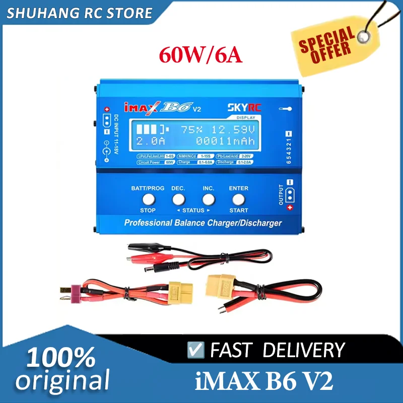 

Original SKYRC IMAX B6 V2 6A 60W Balance Charger Discharger for DJI Mavic/Inspire Battery