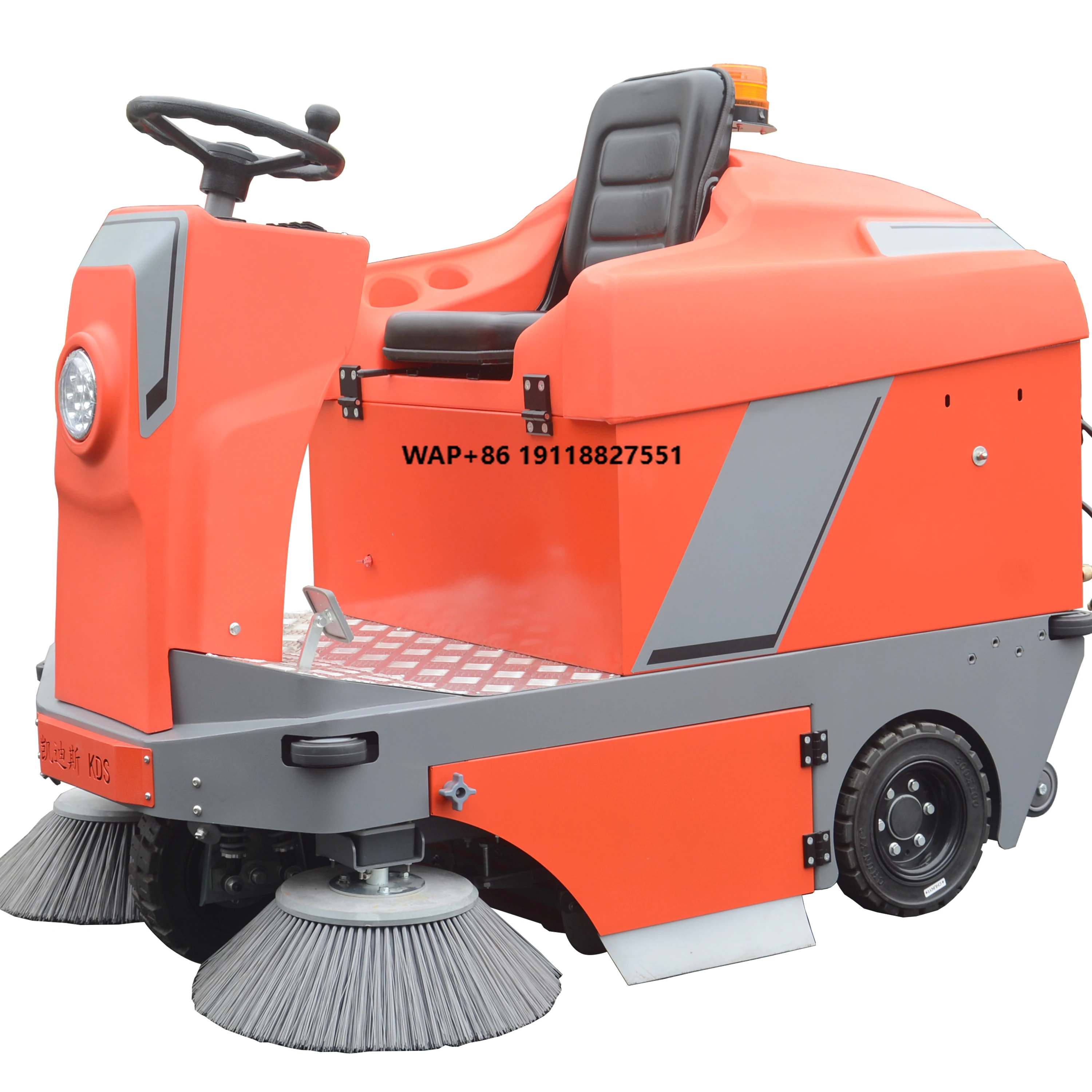 Gaoge Factory Wholesale S3 Factory Cleaning Machine 130L Road Sweeper Industrial Ride on Floor Sweeper