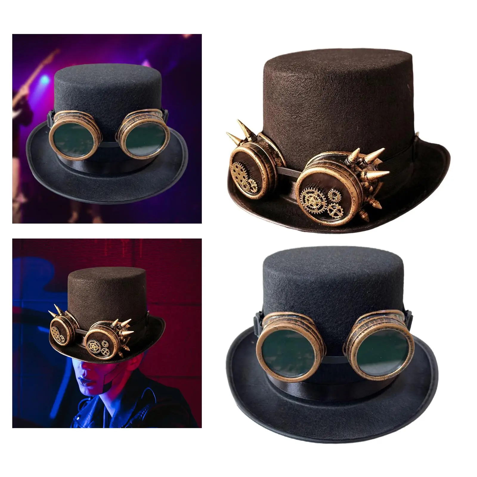 Steampunk Top Hat Size Costume Accessory Headpiece Fedora for