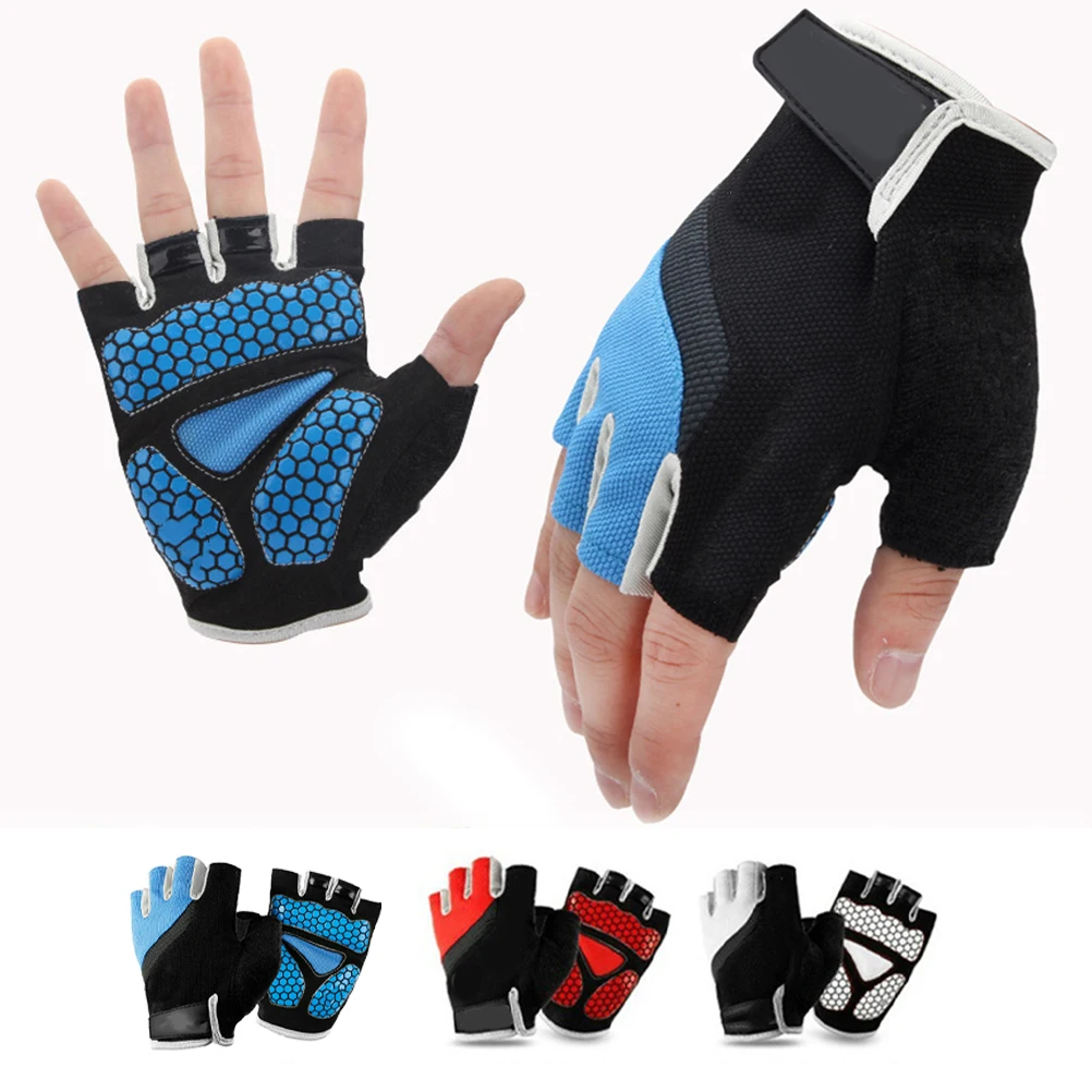 

Ridding Gloves Bike Riding Workout Mens Mountain Half Finger Climbing and Women Exercising
