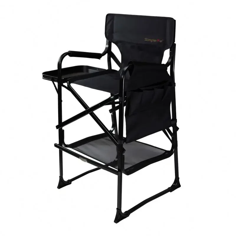 

Onwaysports Aluminum Folded USA Portable Director Make up Chair With Side Tray