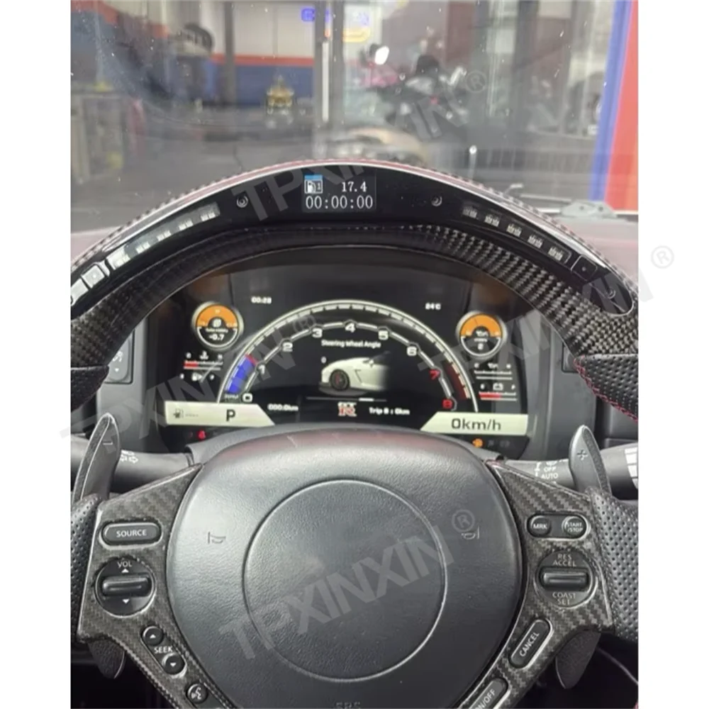 12.3 Inch LCD Digital Cluster Update For Nissan GTR 2008-2015 Cockpit Instrument Upgrade Speedometer Odometer Dashboard Display