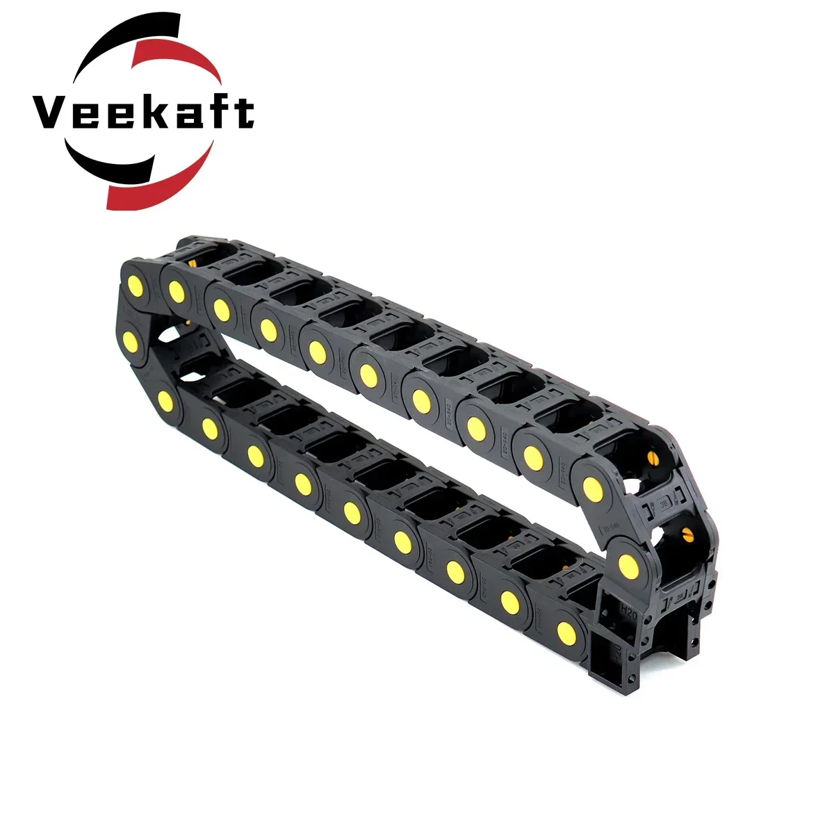 Veekaft 20 25 Plastic Transmission Cable Chains Bridge Opened Drag Chain With End Connectors CNC  Machine Tools Wire Carrier