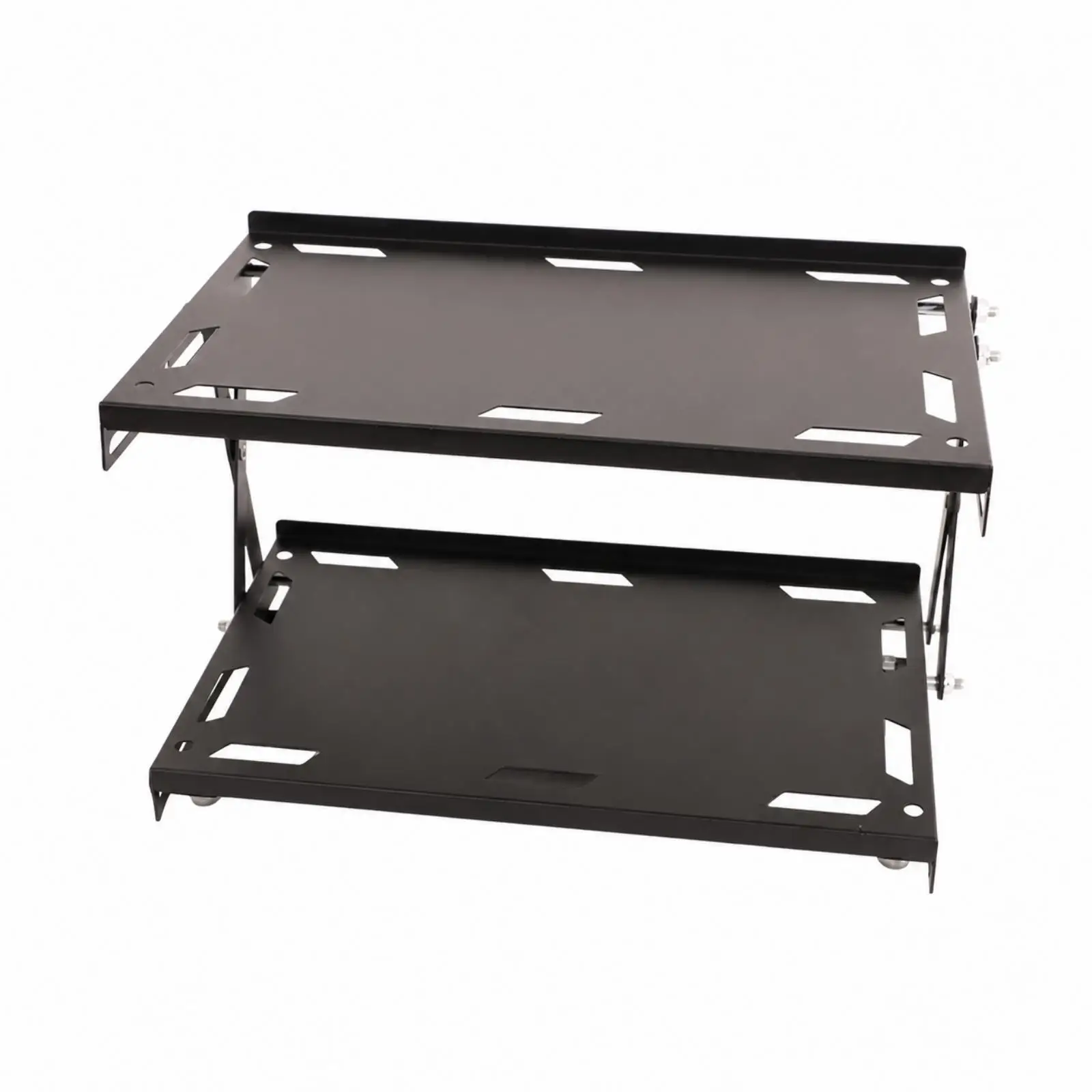 Foldable Storage Rack Portable Two-Tier Shelf Space-Saving for Camping, Campers