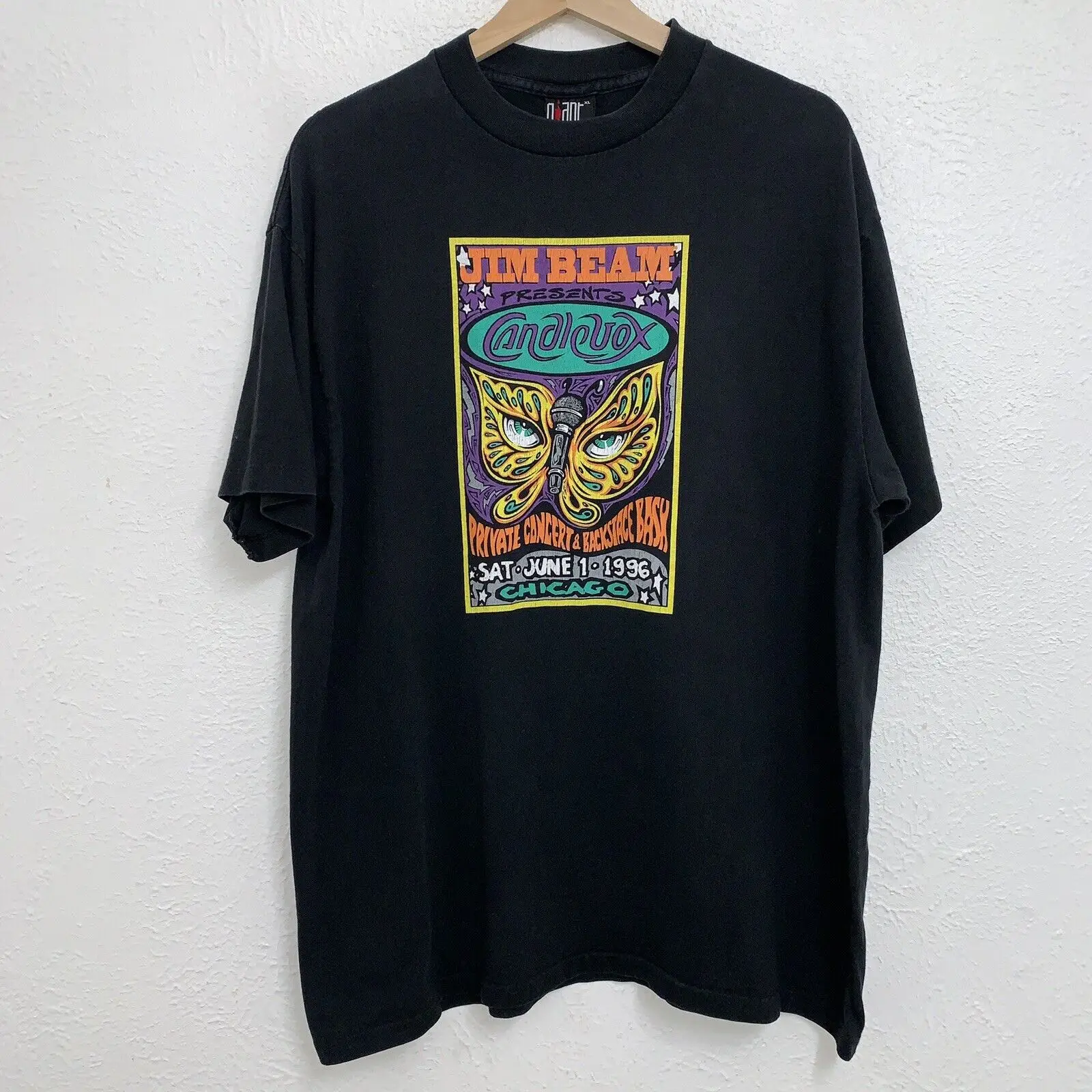 Vintage Candle Box 1996 Concert Tee Black T-Shirt Short Sleeve Size XL