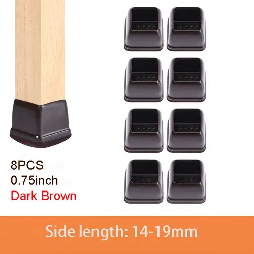 Chair Leg Caps Rubber Feet Protector Stool Table Furniture Leg Cover Non Slip Felt Bottom Pads Round Square Floor Protectors - Image 18