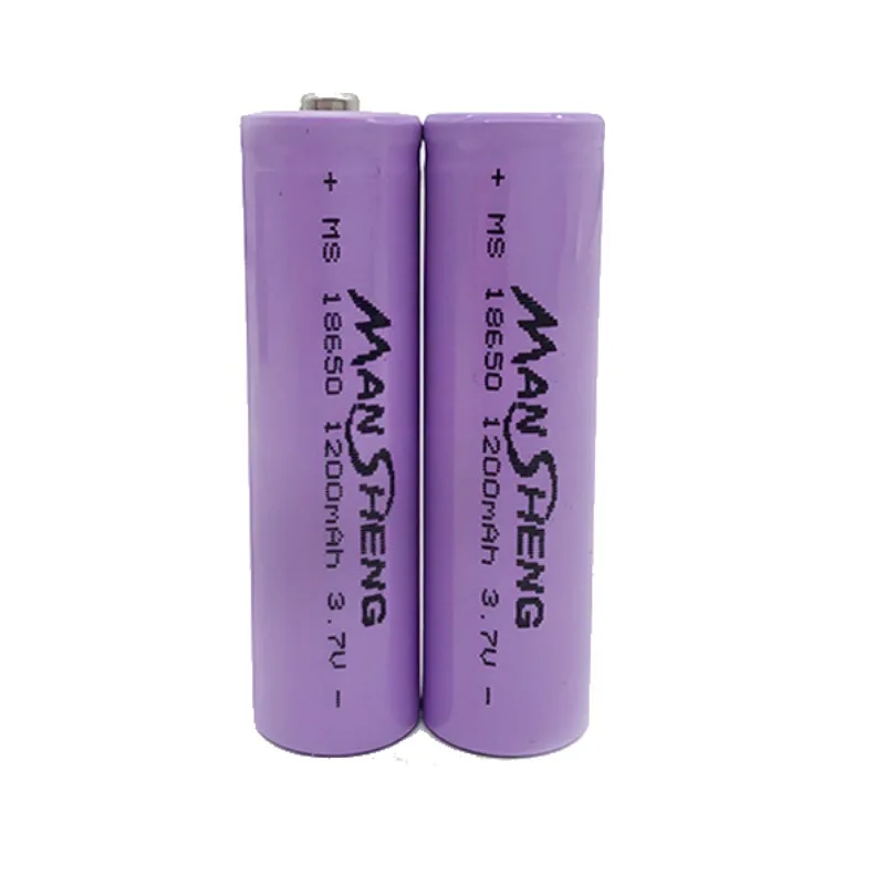 3.7V 1200mAh 18650 Large Capacity Rechargeable Lithium-ion Battery for Flashlight Small Fan Microphone Alarm Clock Battery