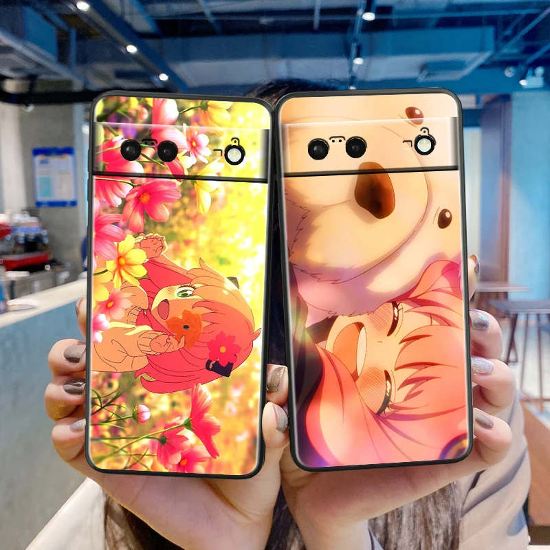 جراب سيليكون أسود لجوجل بيكسل 9 8 7a 7 6a 6 5a 5 4 4a xl