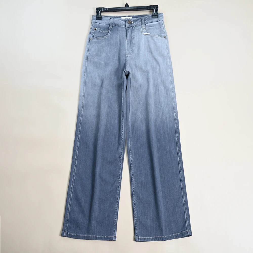 

Новые летние женские эластичные джинсы с высокой талией, цветные шелковые модальные хлопковые джинсы, свободный крой, повседневные широкие брюки, застежка-молния