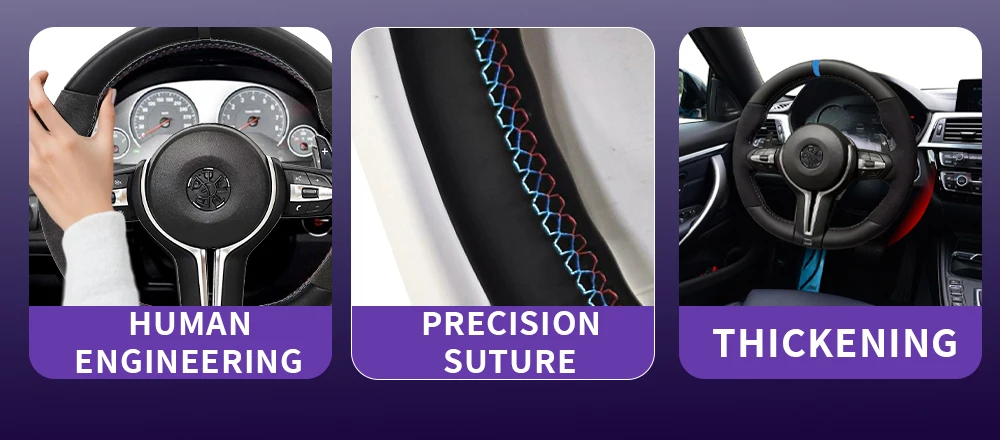 Blaues Leder-Lenkrad-Upgrade für BMW F20 F22 F23 F25 F30 F34 F36 F10 F07 F01 E87 E90 E70 Maßgefertigtes Auto-Zubehör – Detail 7