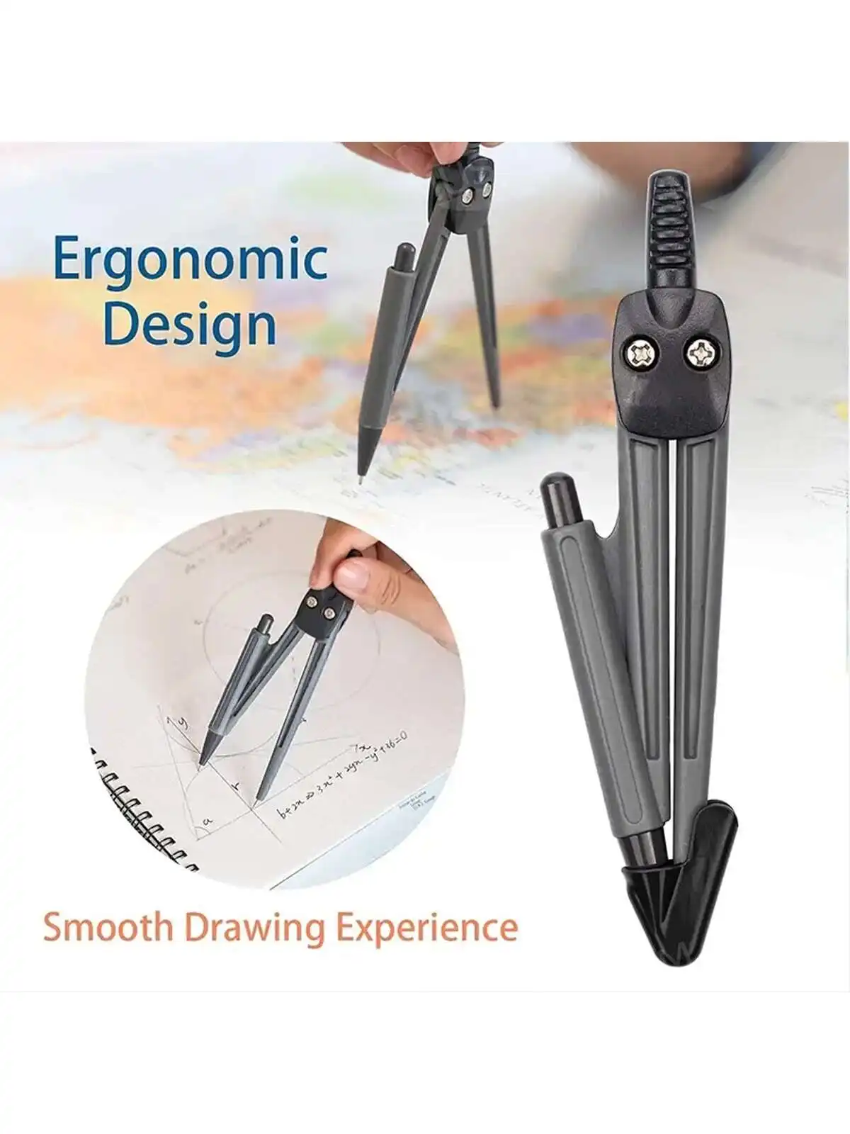 طقم بوصلة ومسطرة ديلي ، مجهز بمنقلة ، في من الرصاص ، قلم رصاص آلي ، 8 * *