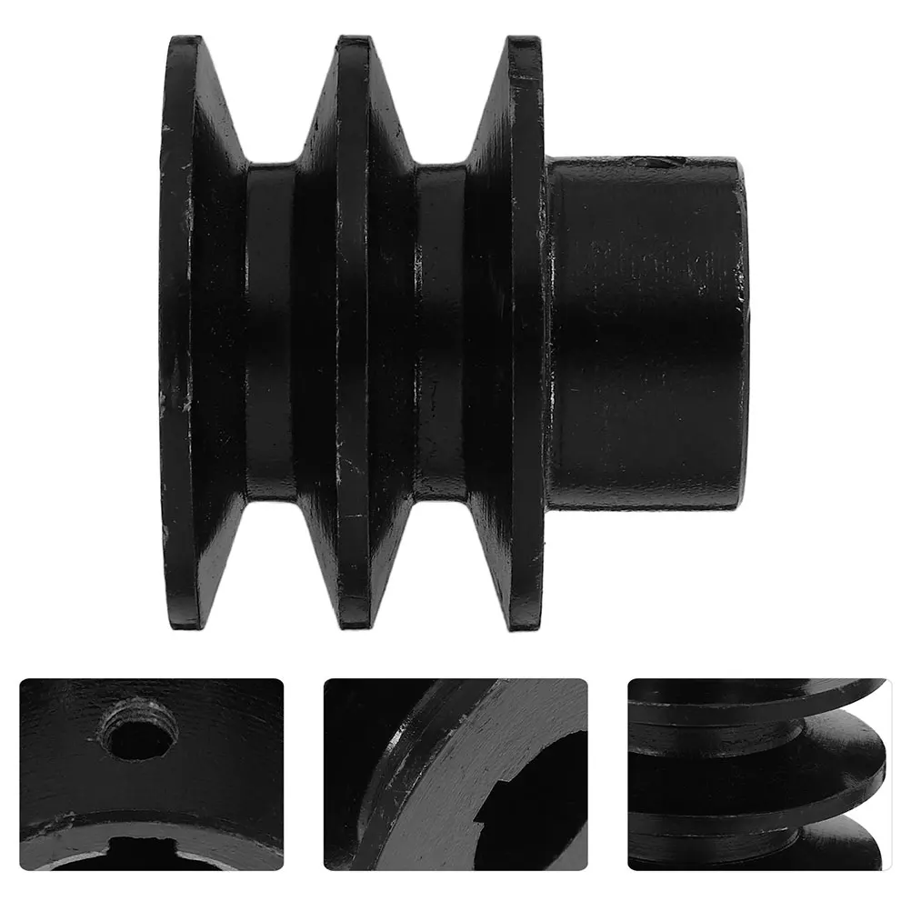 Double Groove V-Belt Pulley For Gas Engine Water Pump Cast Iron Heavy Duty Mechanical Pulley Replacement Gas Engine Belt Sheave