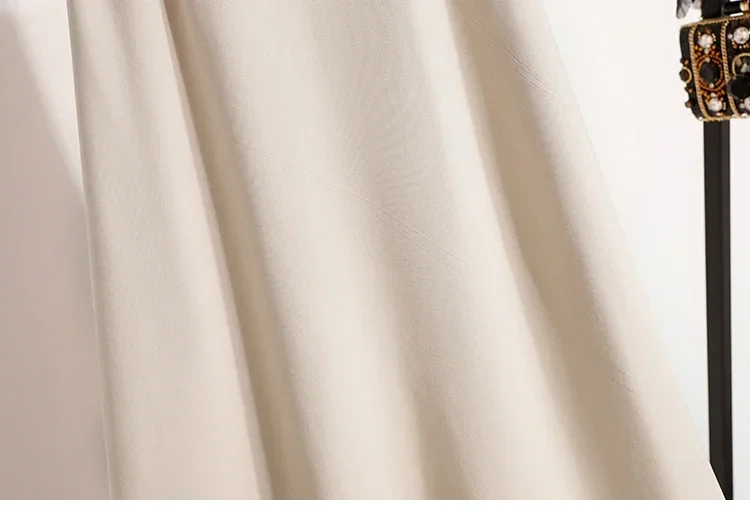 Koreanischer Stil, einfarbig, hohe Taille, elastischer Bund, Damen-A-Linien-Röcke, Alltagskleidung, Frühjahr/Herbst 2026, neu, elegant, vielseitig. – Detail 12