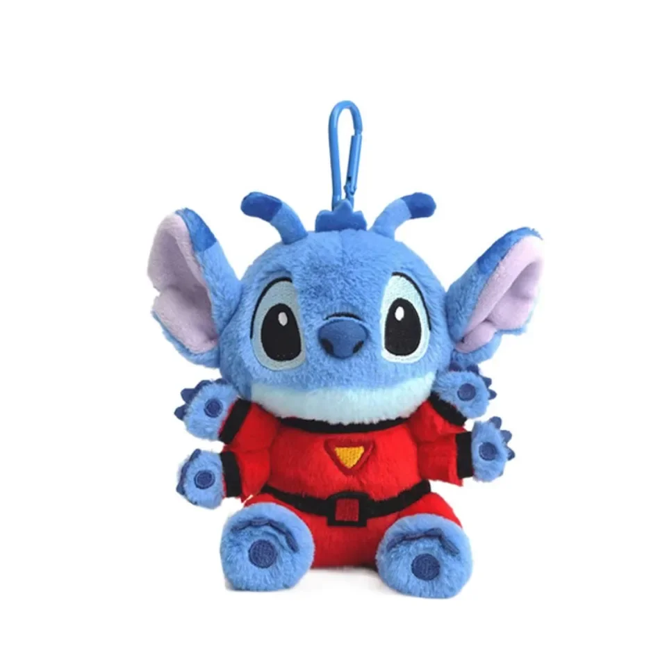 LLavero de muñecos de peluche Original de Disney Stitch, colgante de juguete de peluche de punto de Ángel, regalo de cumpleaños para niños, regalo de cumpleaños del Día de San Valentín