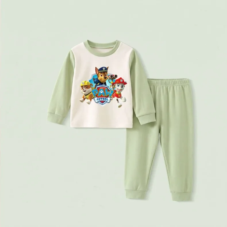 2026 Jungen Weiche Warme Verdickte Schlafanzüge Herbst Winter Kinder Langarm-Unterwäsche-Sets Kinder Mode Pyjama-Anzug Neu – Detail 5