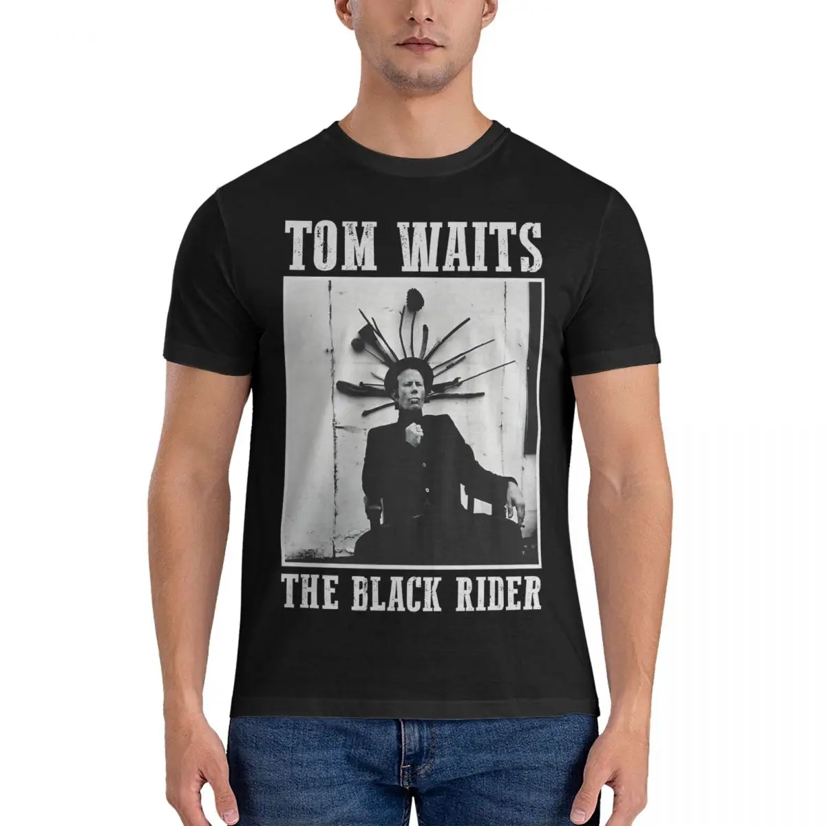 The Black Rider Men's T Shirts Tom Waits Vintage Tees Short Sleeve Round Neck T-Shirts 100% Cotton New Arrival Clothes