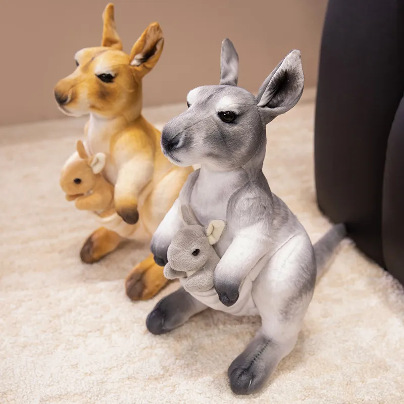 Realistische moeder-kind kangoeroe knuffel zacht gevulde pop kinderen verjaardagscadeau kinderkamer decor baby sussen slaap pop