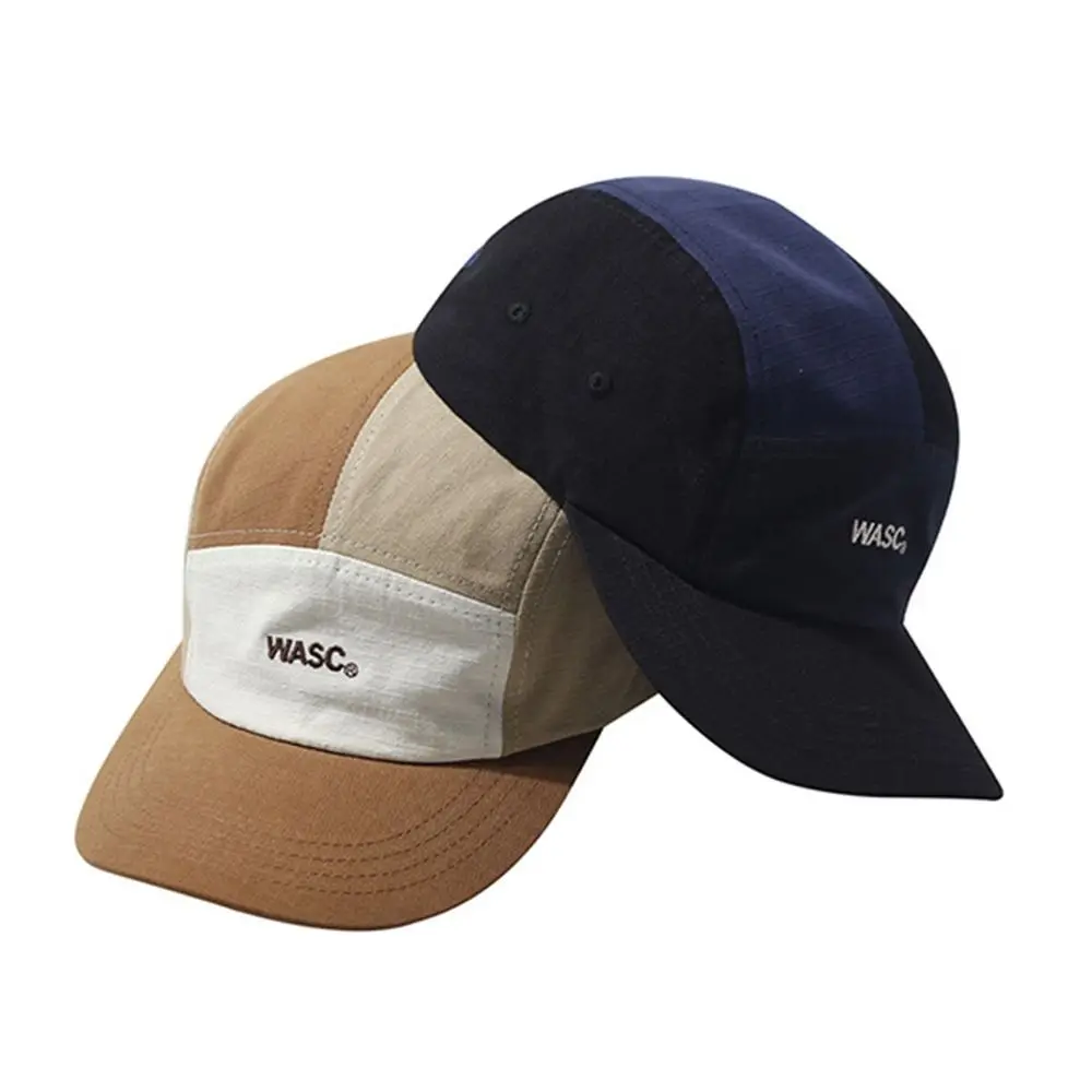 

Japanese 5 Panel Patchwork Color Baseball Caps Quick Dry Breathable Sun Hat Sun Protection Patchwork Peaked Caps Camping