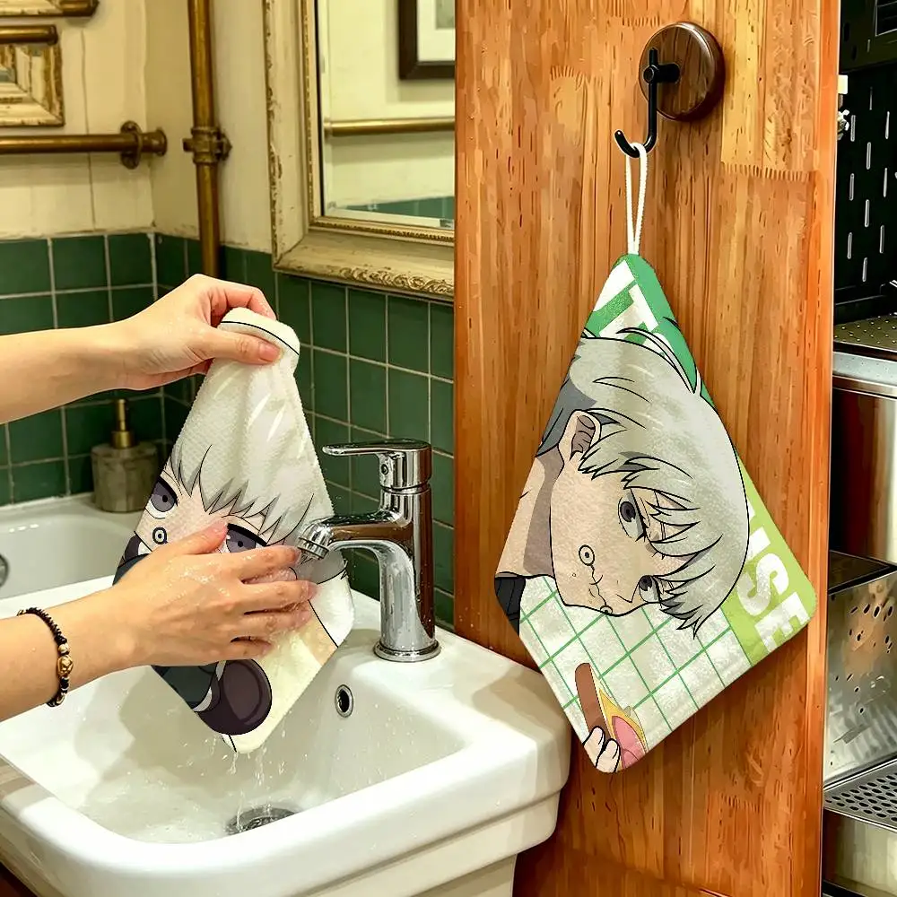 

Anime Toge Inumaki Multi-scene Polyester Cotton Towel, Hanging Hand Wiping Cloth for Kitchen Bathroom Hotel