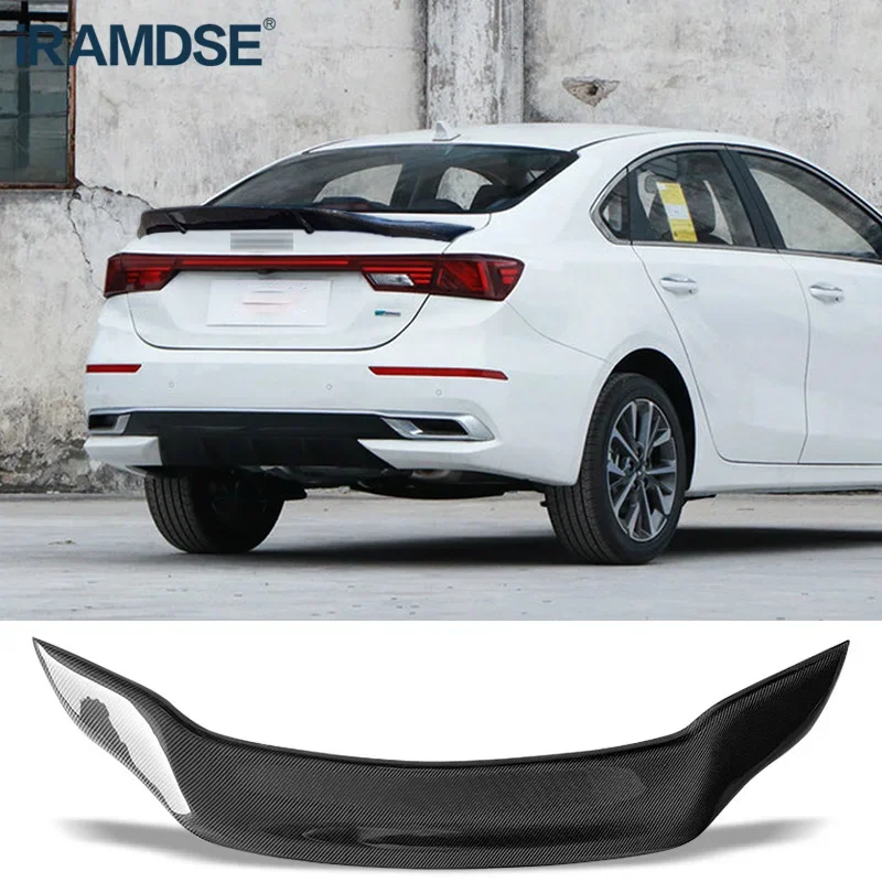 Carbon Fiber Spoiler Type R Car Rear Trunk Wing Ducktail Spoiler For Kia Cerato Forte Sport GT 2019 20 21 22 23