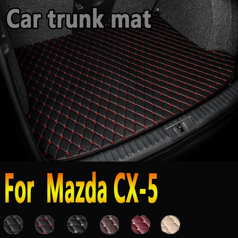 For Mazda CX-5 CX5 CX 5 KF 2017 2018 2019 2020 2021 2022 Leather Rear Trunk Mat Liner Floor Tray Carpet Mud Pad Guard Protector