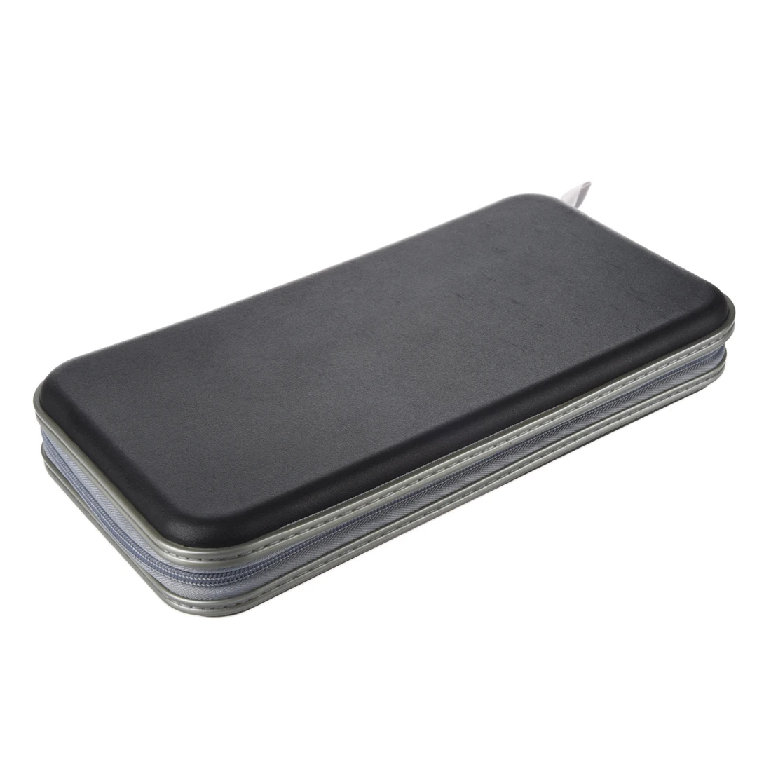 SMIEA 80 แผ่นอัลบั้ม CD DVD Carry Cover Case กระเป๋าสตางค์ผู้ถือกระเป๋ากล่องแข็ง - สีดํา