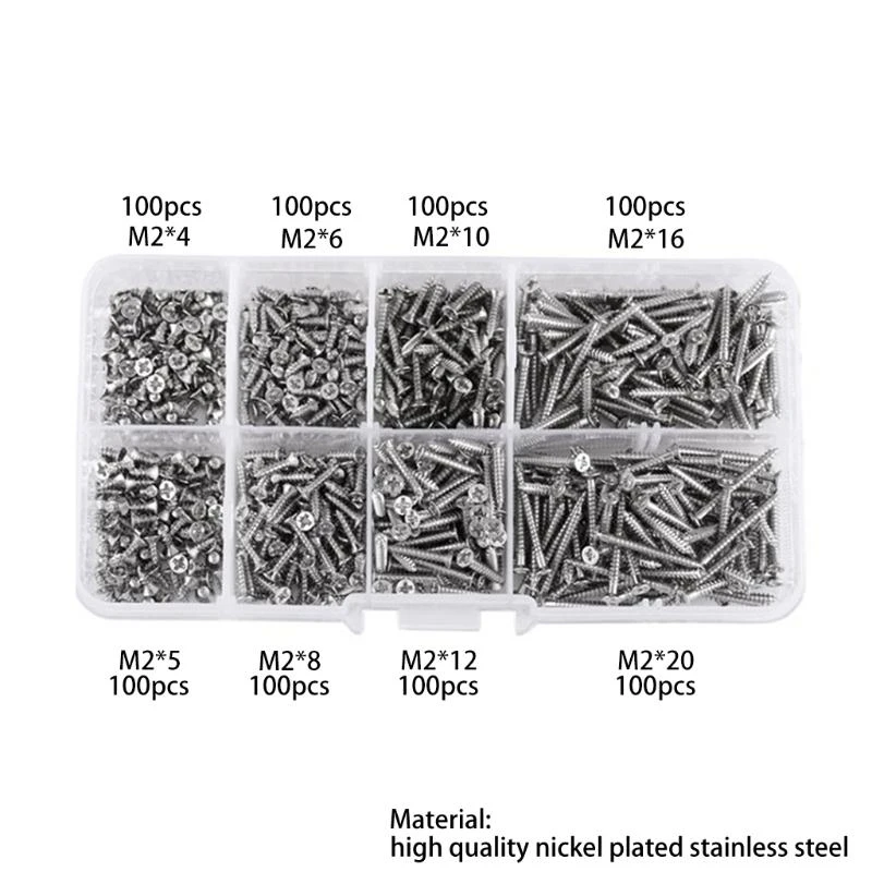 581E Tapping Screw Thread Screw Sets DIY Countersunk for Head Smal Scr