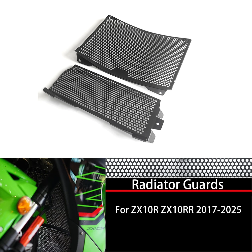 

ZX10R Motorcycle Accessories For Kawaskai ZX-10R ZX10RR 2017-2025 Radiator Guard Grille Grill Cooling Cover Protection
