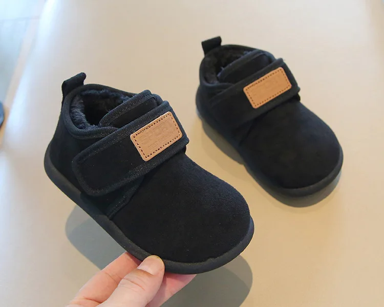 Winter-Fleece-Winterstiefel für Jungen und Mädchen, warm, rutschfest, mit weicher Sohle, Baumwollstiefel, leichte, bequeme Slip-on-Freizeitschuhe für Kinder. – Detail 11