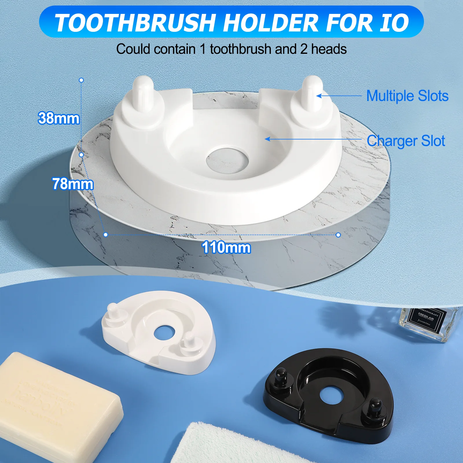 Black Toothbrush Holder for Oral B IO Electric Toothbrush Stand Toothbrush Storage Rack Brush Head Holder Charging Dock Rack