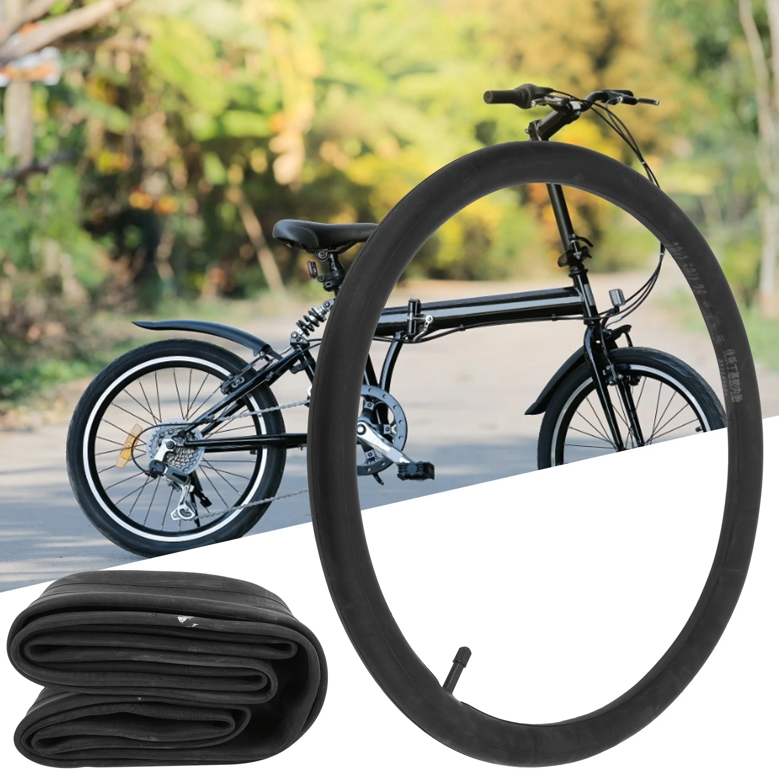 

20x1.50‑1.75 Bike Inner Tubes 20inch Butyl Rubber Inner Tube Replacement Durable Simple installation for Folding Bike Bicycles