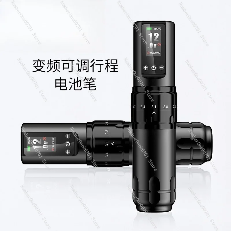 EZ X30 Wireless Tattoo Pen, Adjustable Stroke 2-4mm Rotary Machine for Lining Shading, Dual Battery Professional Kit