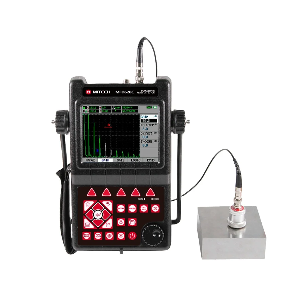 Цифровой ультразвуковой дефектоскоп MITECH MFD620C от 0 до 6000 мм с датчиком 4 МГц