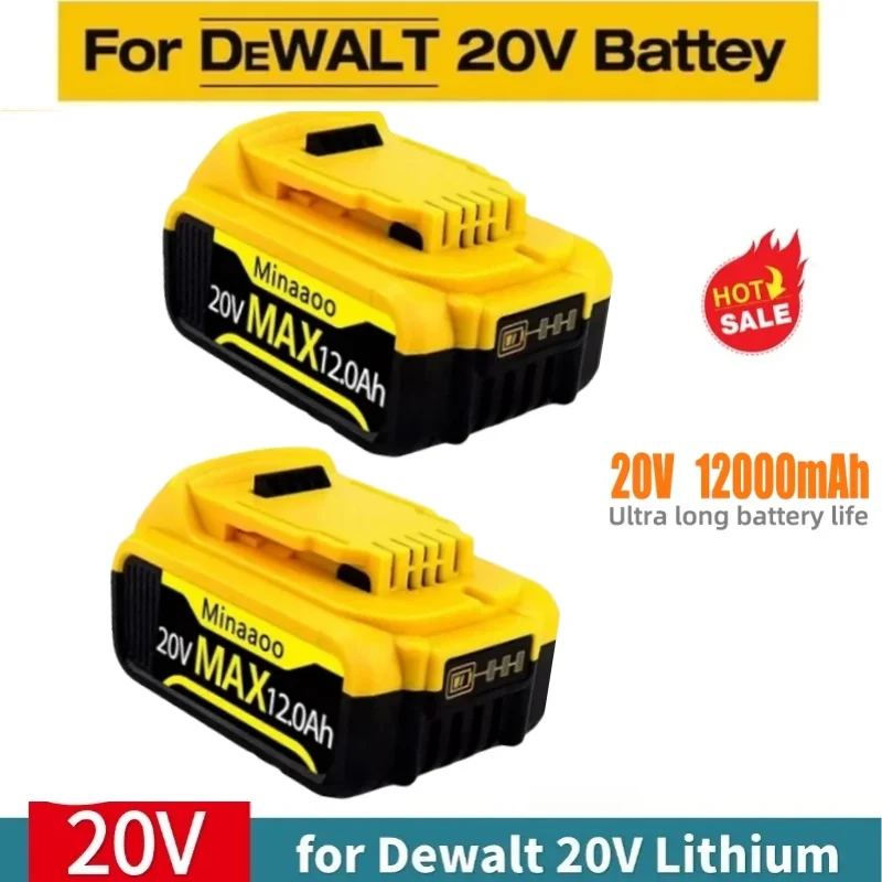 

100% Original 20V 12Ah Battery compatible for DeWalt power Tools DCF887 DCD791 DCF922 DCG405 20V Lithium battery replacement