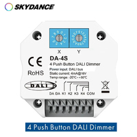 Skydance DA-4S DALI Switch 4 Push Button Dimmer Work With DALI Master/ Bus Power Supply