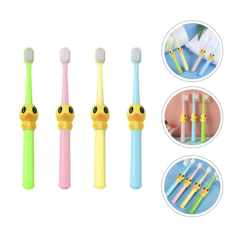 4 قطعة فرشاة الأسنان الكرتون الخشن تصميم التنظيف السريع العناية بالفم فرشاة أسنان فرشاة الأسنان فرشاة تنظيف الأسنان