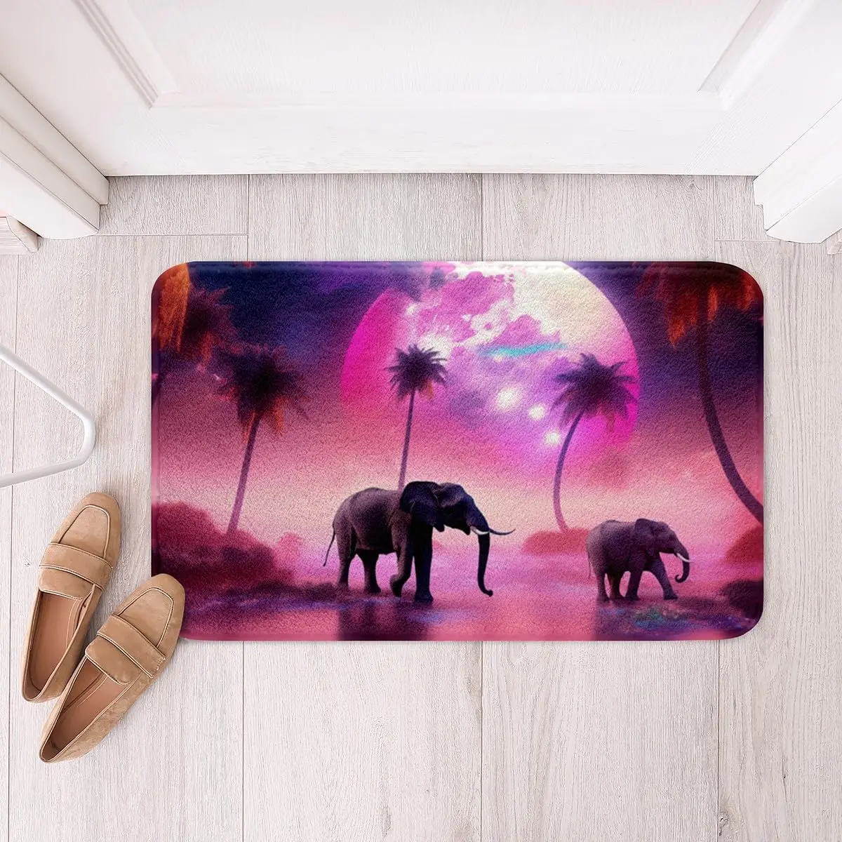Orange Fruit Bathroom Rug,Summer Delicious Fruit Non Slip Bath Mat for Kids Boys Girls Teens Home Decor,Botanical Fruit Bath Ind - view 3