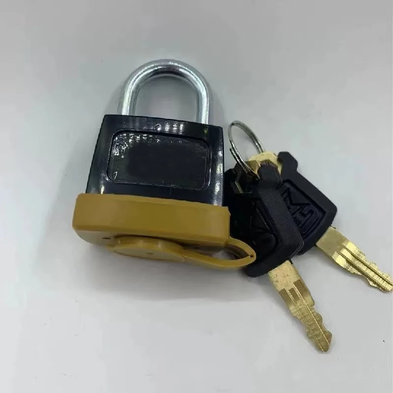 6PCS Padlock Pad Lock 246-2641 2462641 For Caterpillar E320D 315D 329D 330C 325C 345D Fuel Tank Cover Lock W/Key