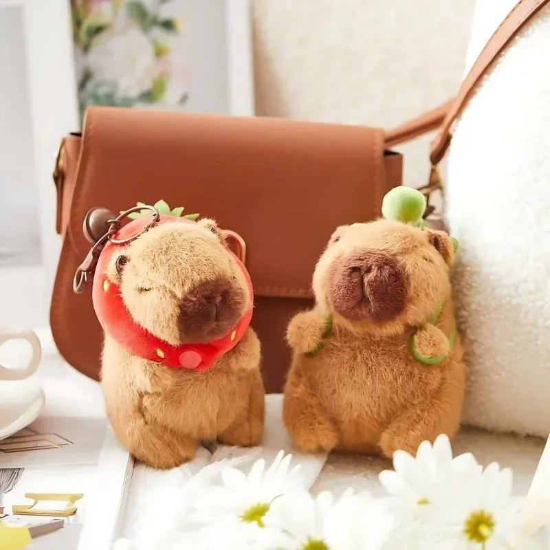 【Buy 1 Free 1】 Lovely Cute Cute Capybara Water Dolphin Pendant PP Cotton Plush Toy Doll Bag Charm Keychain Doll Doll Dolls