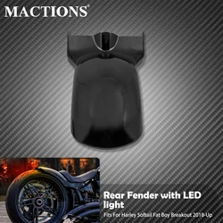 Motorcycle Rear Fender Mudguard Cover Brake Turn Kit For Harley Softail Fat Boy Breakout FXDR FXBR FLFB 2018 2019 2020 2021-Up