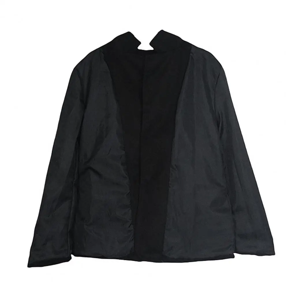 Plush Effect Suit Coat Men's Casual Lapel Suit Coat with Flap Pockets Long Sleeve Two-button Business Outerwear for Regular Fit